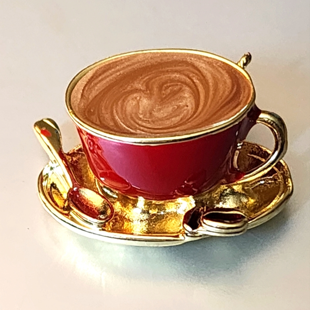 Coffee House  Brooch Coffee Cup Coffee Lover